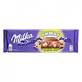 Milka Mmmax maxi tavoletta di cioccolato al latte 100% alpino con nocciole intere 270g