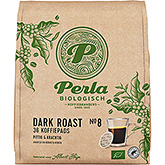 Perla Organic dark roast 36 coffee pads 250g