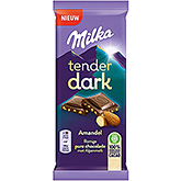 Milka Tender dark almond dark chocolate bar 85g