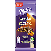 Milka Tender dark karamel zeezout reep 85g
