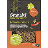 Smaakt Linseed crackers poppy seeds less carb 125g