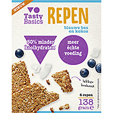 Tasty Basics Barres de myrtille et de noix de coco 138g