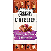 L'Atelier Chocolat au lait raisins & amandes 170g