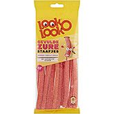 Look-O-Look Stuffed sour sticks strawberry vanilla 125g