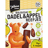 De Kleine Keuken Frugtstrimler af dadler og æble 75g