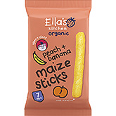 Ella's Kitchen Palitos de maíz orgánico melocotón plátano 7 17g