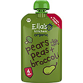 Ella's Kitchen Peras orgánicas, guisantes brócoli 4 120g