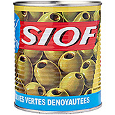 Siof Grønne oliven uden sten 850g