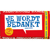 Tony's Chocolonely Je wordt bedankt melk 180g