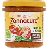 Zonnatura Tartinade de légumes tomate épicée bio 135g