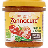 Zonnatura Vegetal espalhado tomate picante orgânico 135g