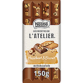 L'Atelier Milk chocolate hazelnut & biscuit 150g