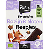 De Kleine Keuken Organic raisin & nut strips 75g
