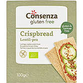 Consenza Cracker pois lentille sans gluten bio 100g