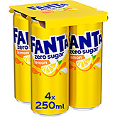 Fanta Citron uden sukker, 4 stk. 1000ml