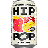 Hip Pop Kombucha jordbær og ananas 330ml