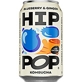 Hip Pop Kombucha blåbær og ingefær 330ml