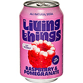 Living Things Hindbær og granatæble 330ml