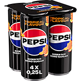 Pepsi Tropisk smag uden sukker, 4-pak 1000ml
