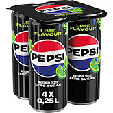 Pepsi Nul sukker lime 4-pak 1000ml