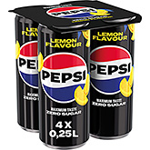 Pepsi Citron uden sukker, 4 stk. 1000ml