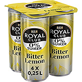 Royal Club Bitter citron 0% sukker 4-pak 1000ml