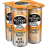 Royal Club Ingefærøl 0% sukker 4-pak 1000ml