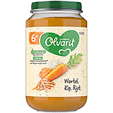 Olvarit Carrot chicken rice 6m+ 200g