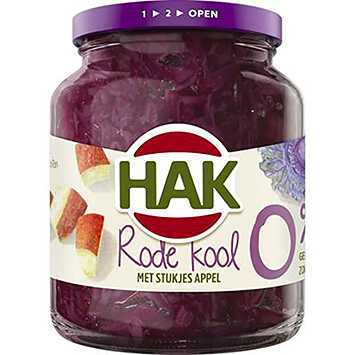 Hak Col lombarda con trocitos de manzana 0% 350g