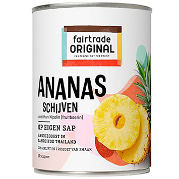 Fairtrade Original Pineapple slices in its own juice 565g