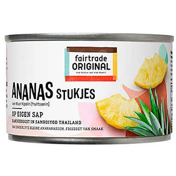 Fairtrade Original Ananasstukjes op eigen sap 227g