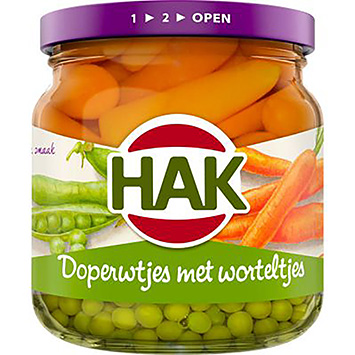 Hak Doperwtjes met worteltjes 195g