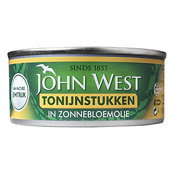 John West Tonijnstukken in zonnebloemolie 145g