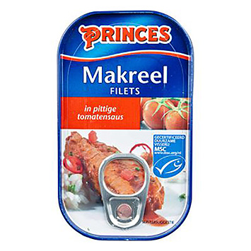 Princes Filetes de caballa en salsa de tomate picante 125g