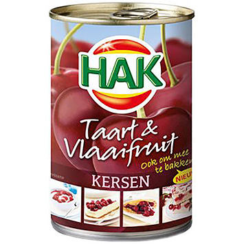 Hak Taart en vlaaifruit kersen 430g