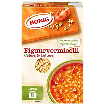 Honig Figur vermicelli siffror och bokstäver 275g