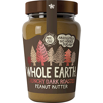 Whole Earth Burro di arachidi tostato scuro croccante 340g