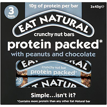 Eat natural Crunchy nut bars protein packed 135g