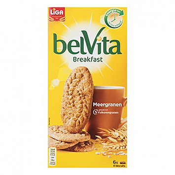 Liga Biscuits petit déjeuner moelleux multi céréales Belvita 300g