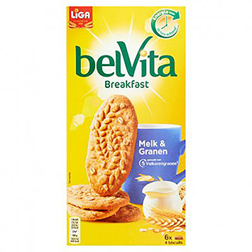 Liga Biscuits petit déjeuner céréales et lait 300g