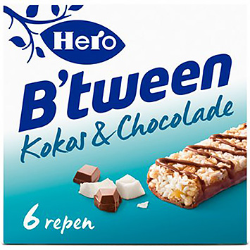 Hero B'tween noix de coco et chocolat 6x25g
