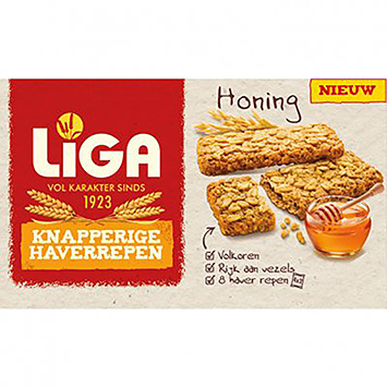 Liga Sprøde havrestænger honning 168g