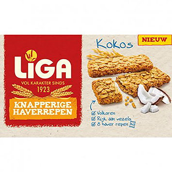 Liga Knapperige haverrepen kokos 168g