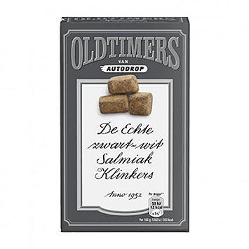 Oldtimers The true black and white salmiac cobble stones 235g