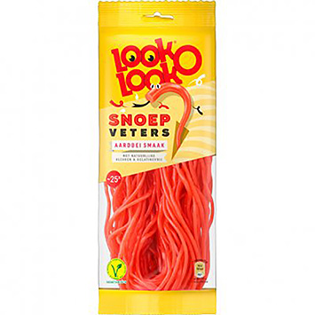 Look-O-Look Candy snørebånd jordbær smag 125g