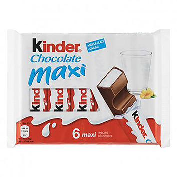 Barre KINDER® CHOCOLATE/CHOCOLAT, barre de chocolat au lait avec une  garniture au lait paquet de 6, 126g