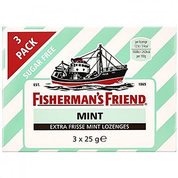 Fisherman's Friend Pastilhas Elásticas Menta 3x25g 75g