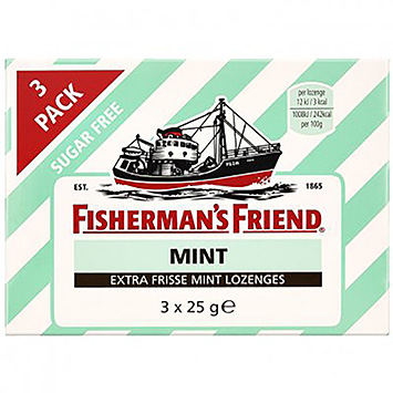 Fisherman's Friend Bonbons pastilles menthes 3x25g 75g