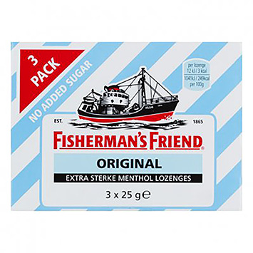 Fisherman's Friend Original sin azúcar añadido 3x25g 75g