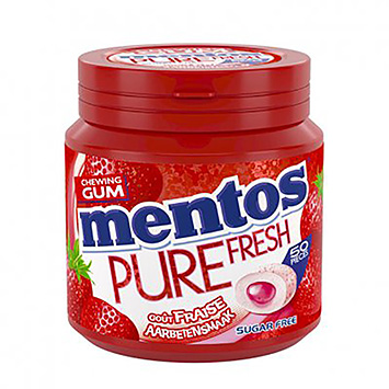 Mentos Pastilhas elásticas puro sabor morango fresco 100g